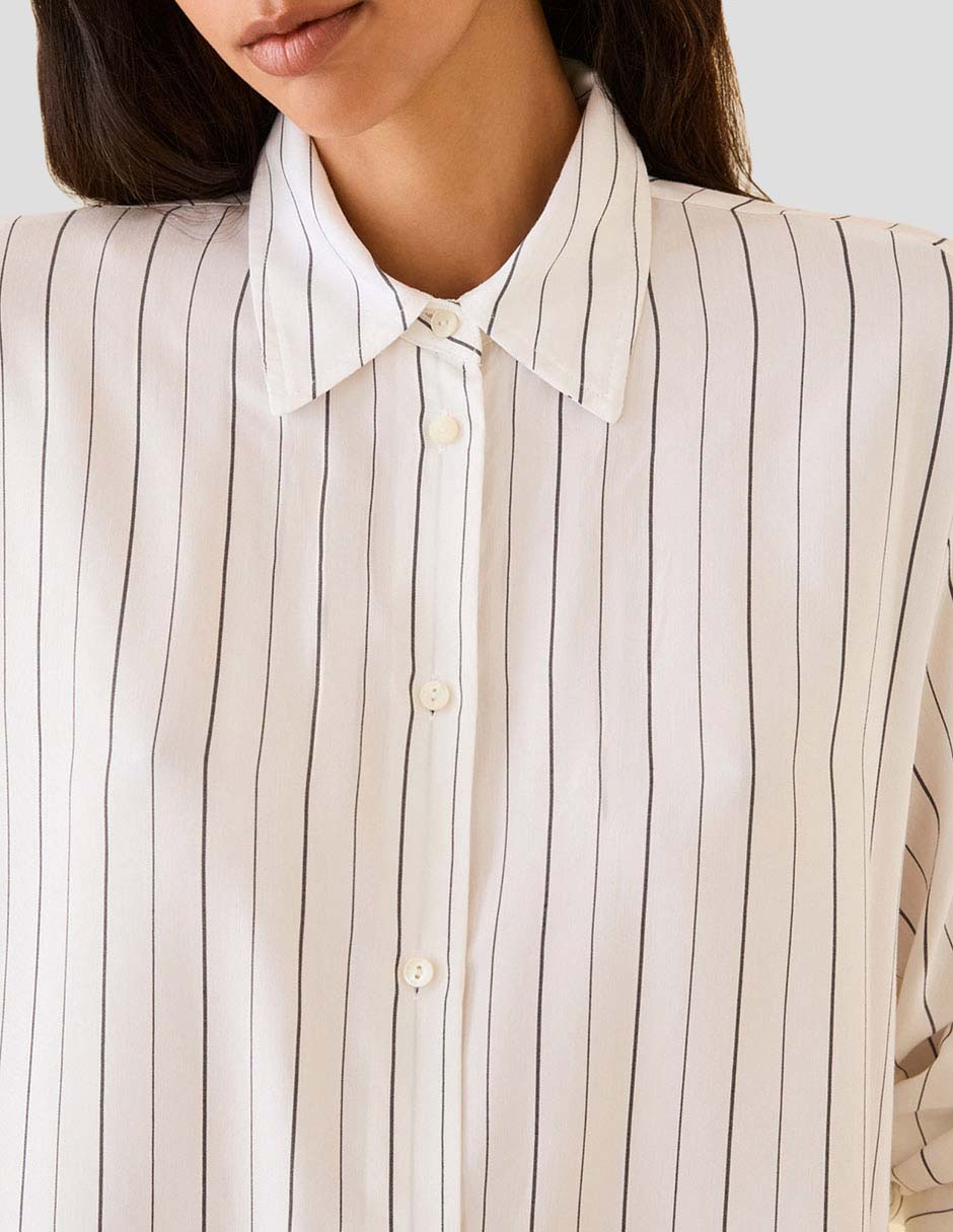 Camisa de algodón manga larga para mujer 7