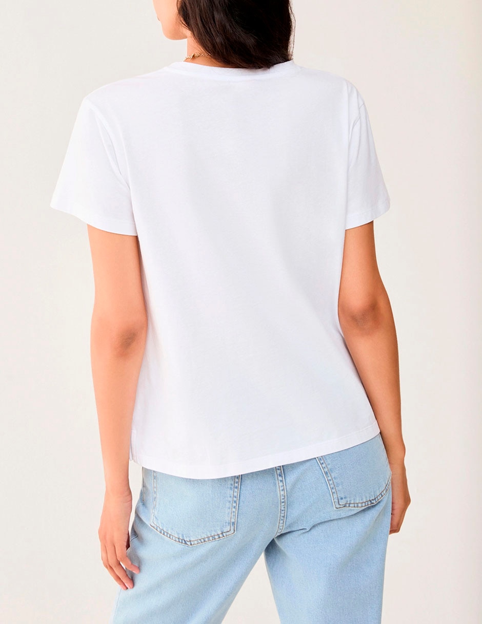 Playera manga corta cuello redondo para mujer 7