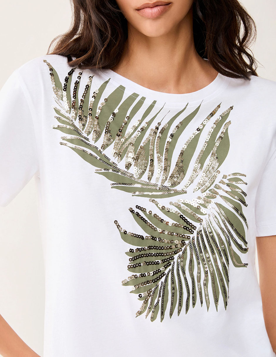 Playera manga corta cuello redondo para mujer 8