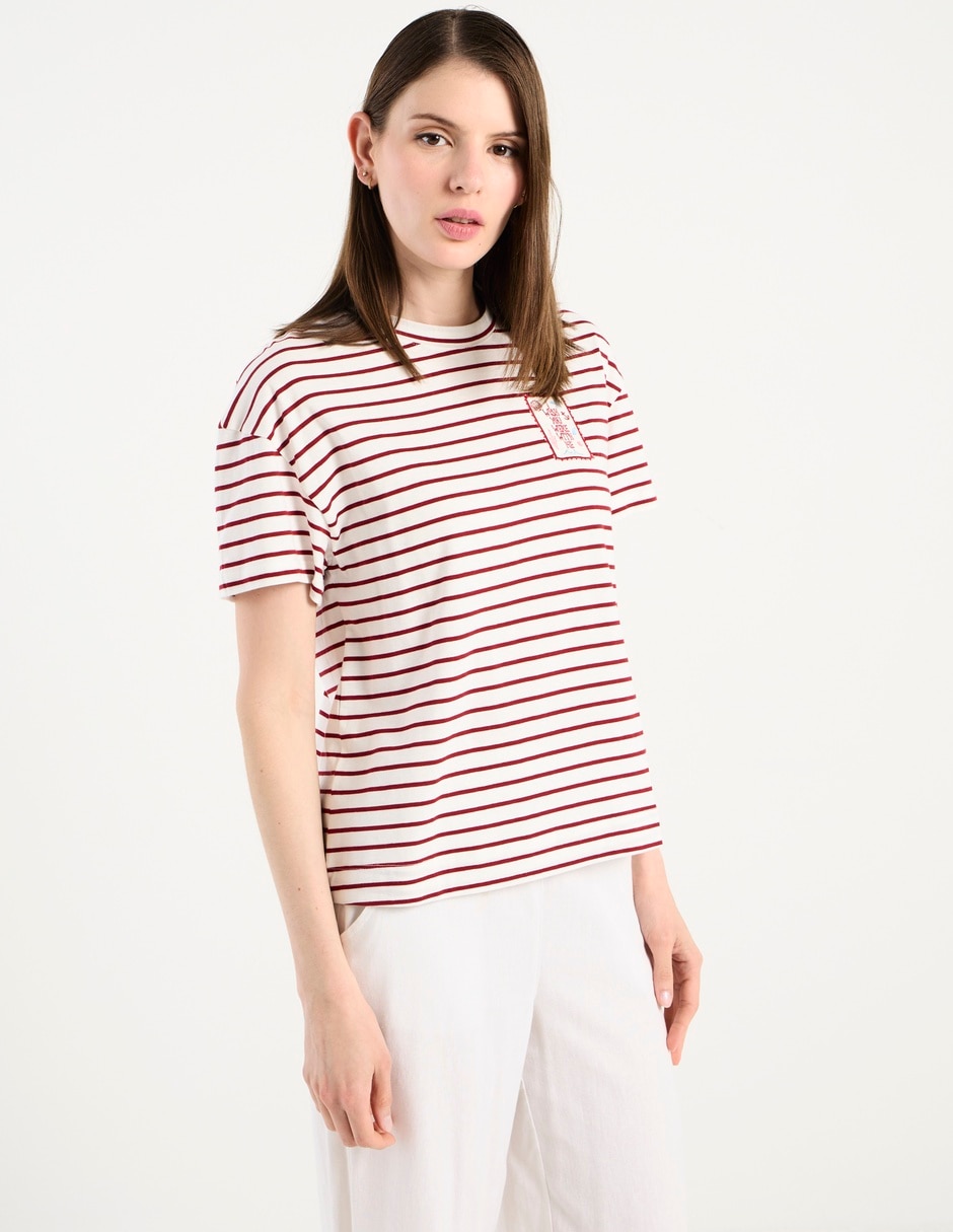 Playera manga corta Pennyblack cuello redondo para mujer