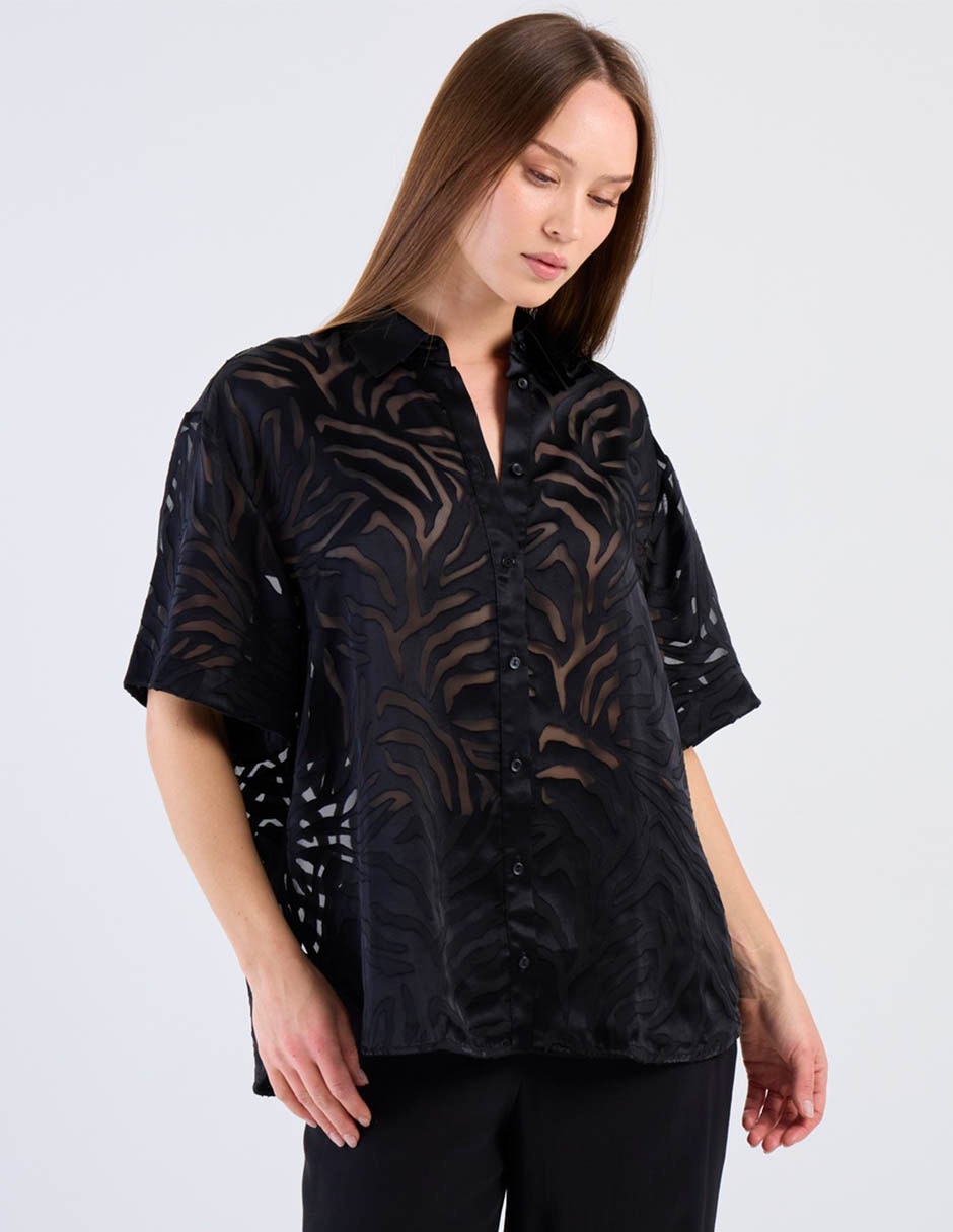 Blusa Hugo manga corta para mujer