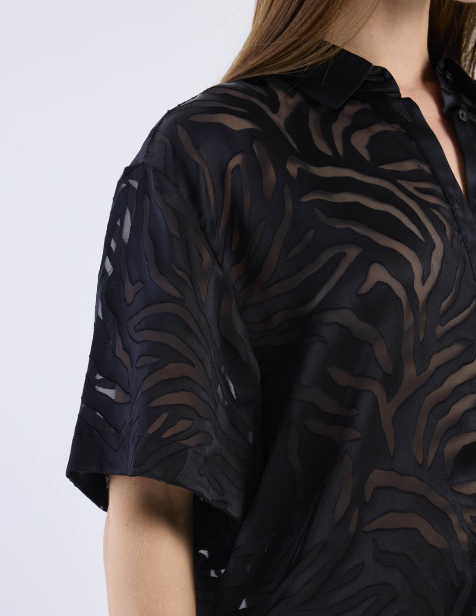 Blusa Hugo manga corta para mujer
