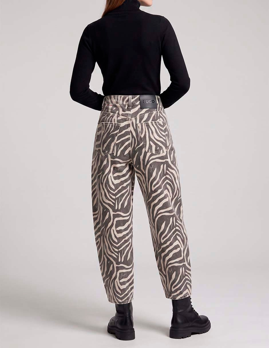 Jeans straight corte cintura para mujer 4
