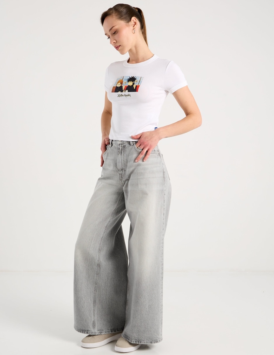 Jeans flare amplio para mujer