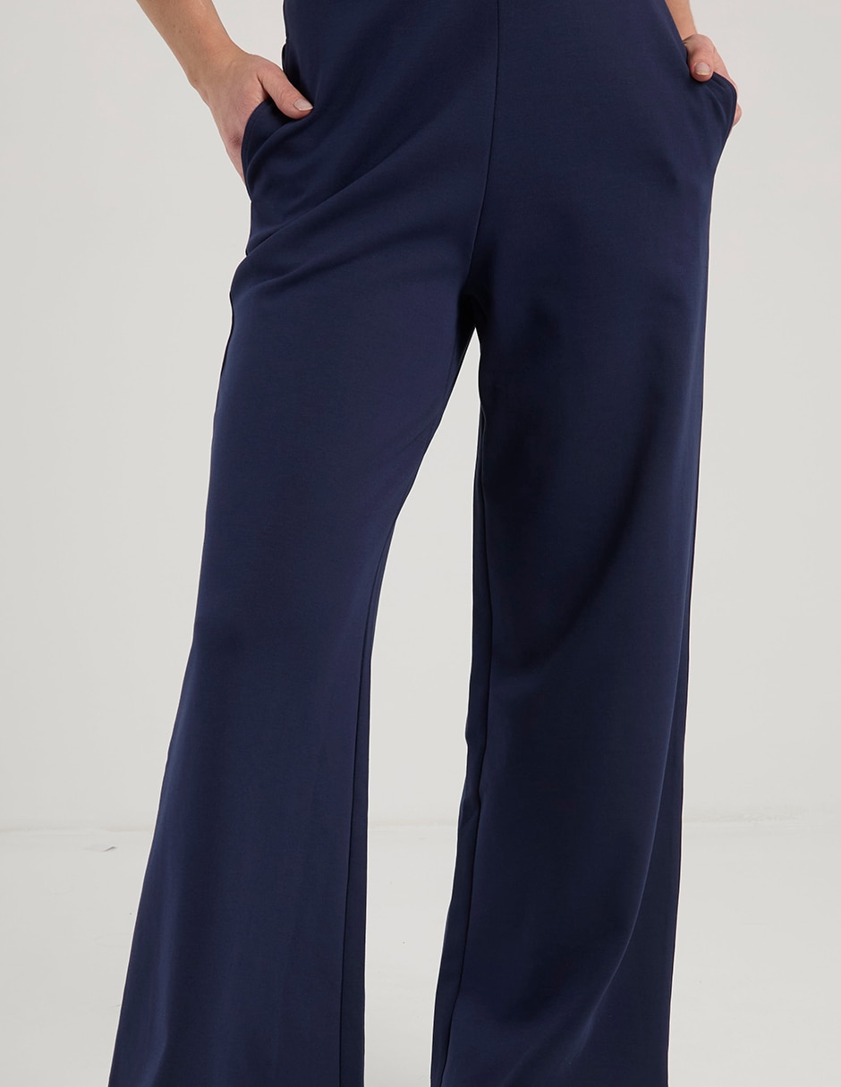 Pants regular con elástico para mujer 2