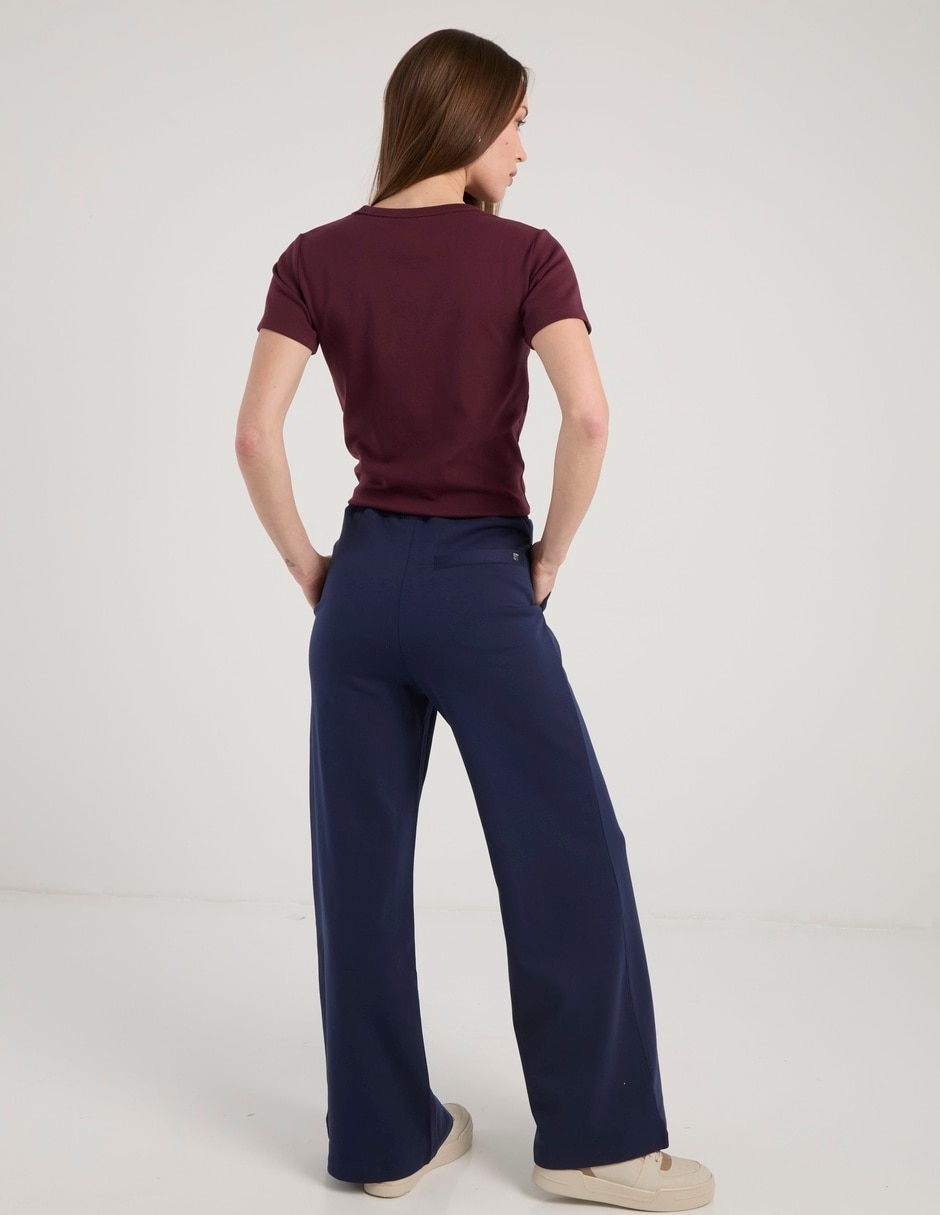 Pants regular con elástico para mujer 6