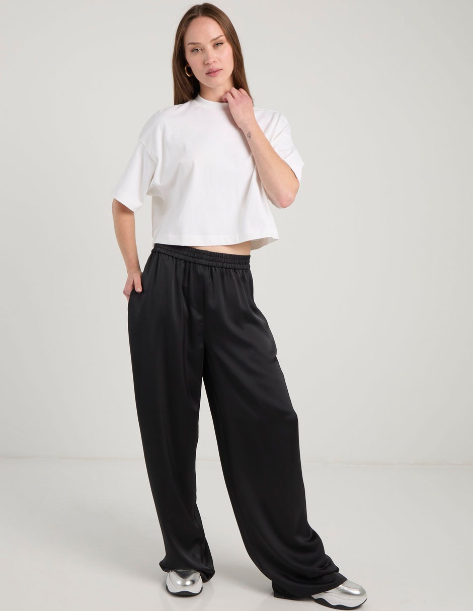 Pants regular con elástico para mujer 5