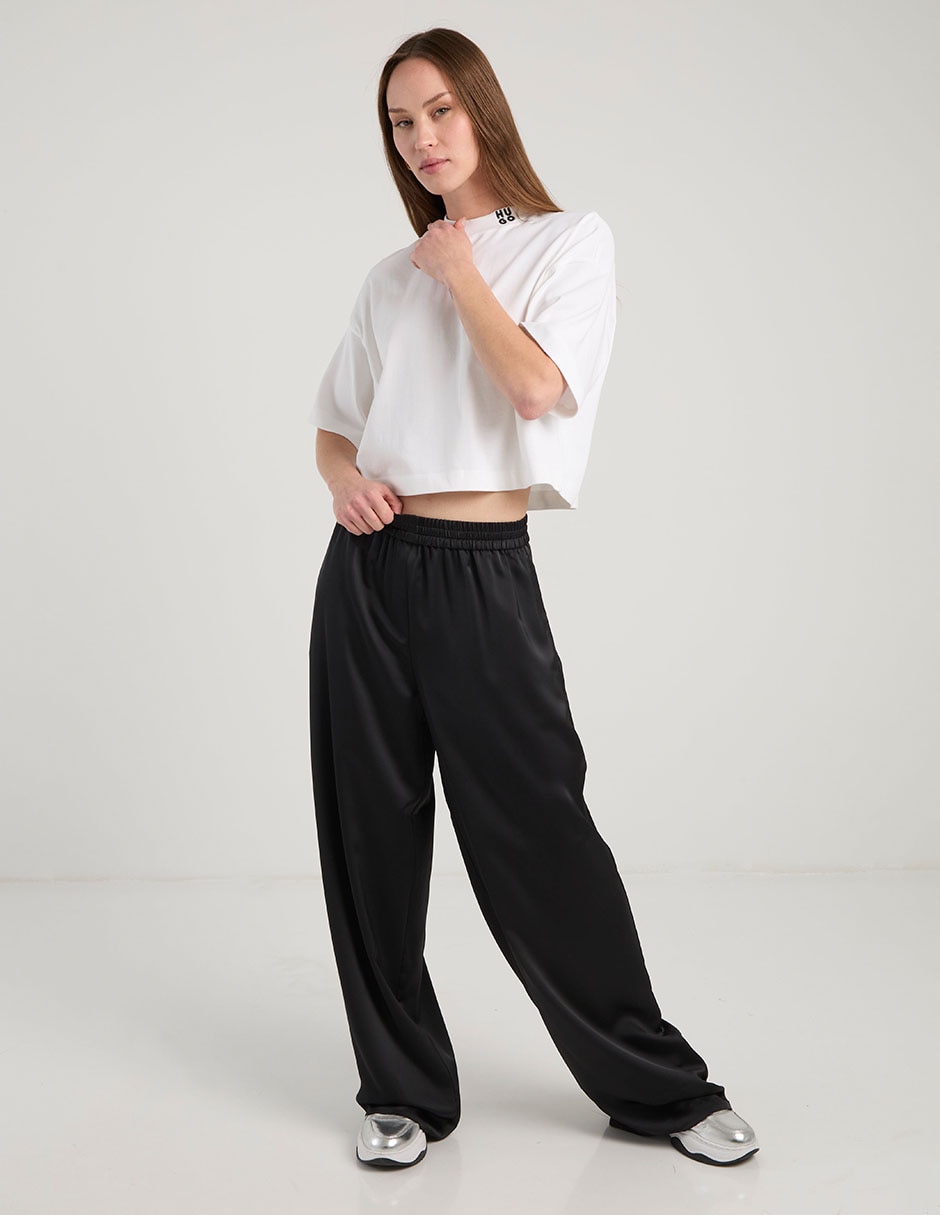 Pants regular con elástico para mujer 4