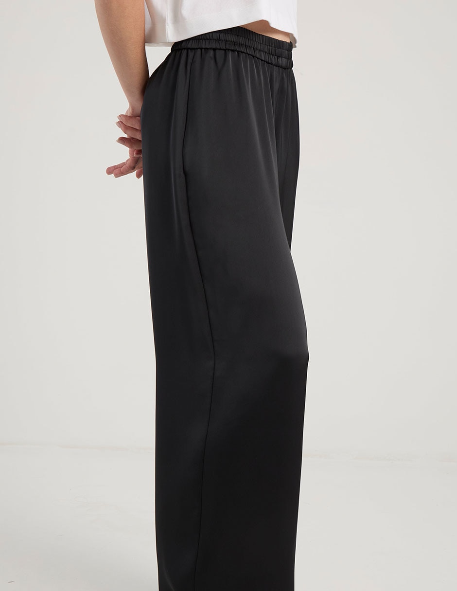 Pants regular con elástico para mujer 2