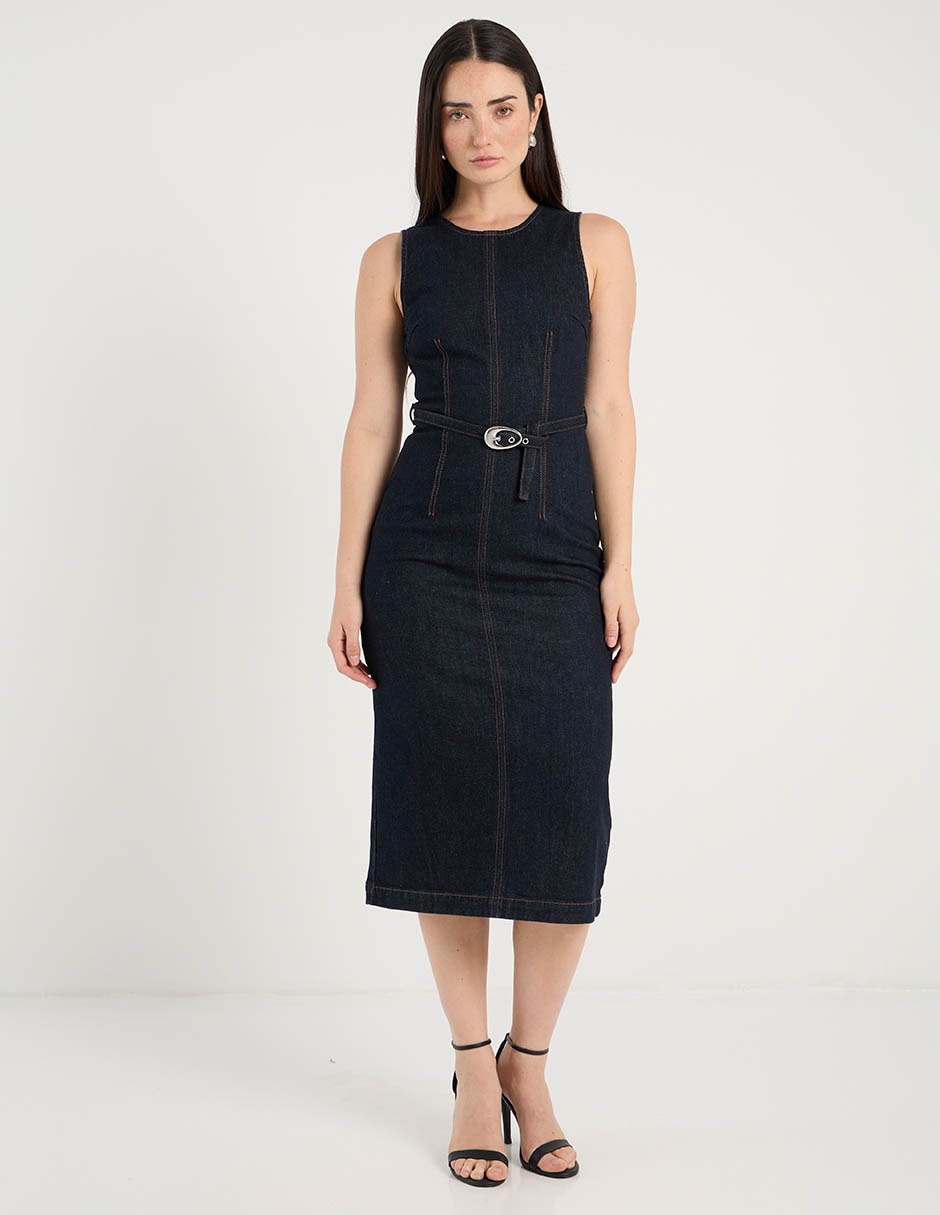Vestido midi casual para mujer Vestido midi casual para mujer
