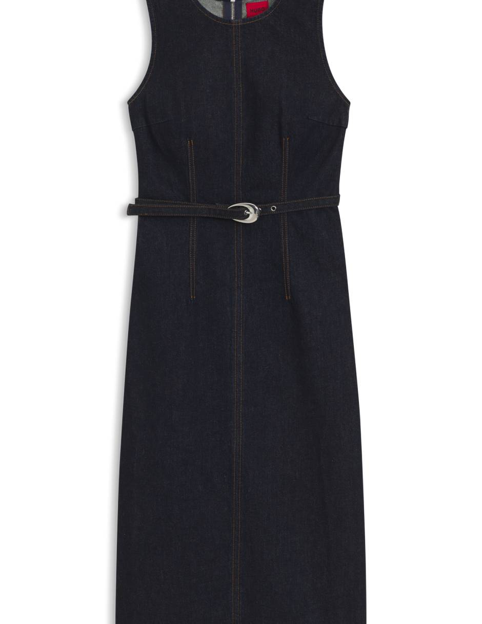 Vestido midi casual hugo para mujer