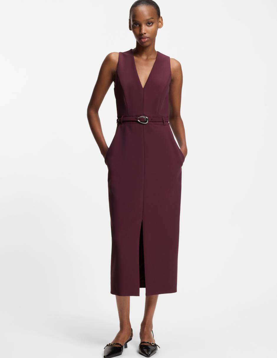 Vestido midi casual Hugo para mujer