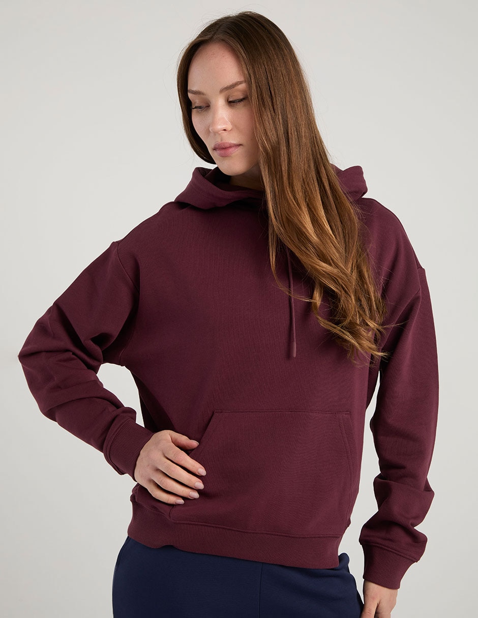 Sudadera con capucha y bolsa para mujer 5