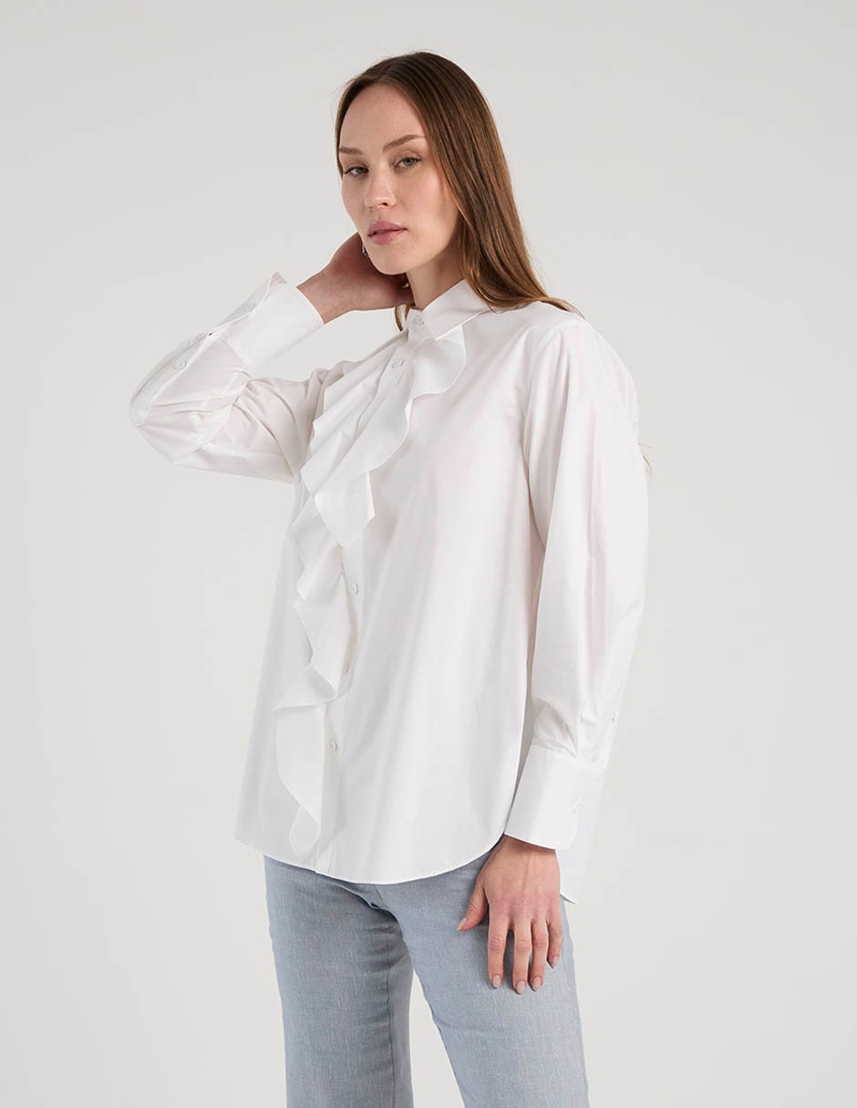 Camisa de algodón manga larga para mujer 2