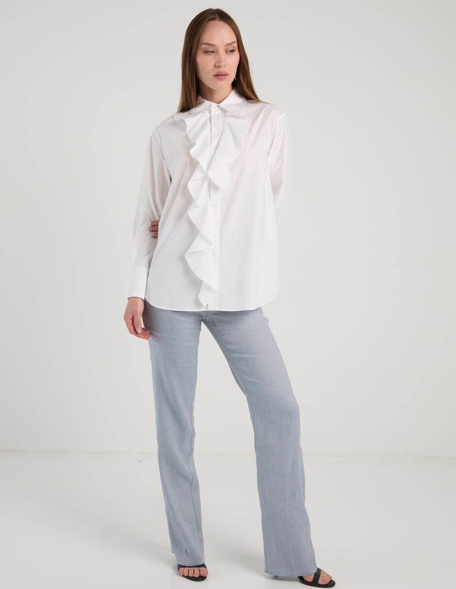 Camisa de algodón manga larga para mujer 3