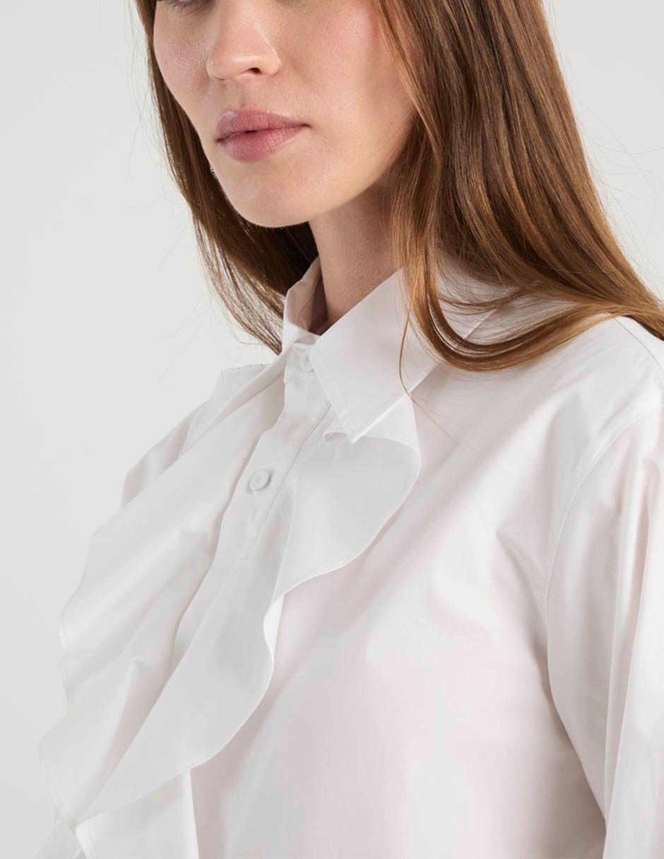 Camisa de algodón manga larga para mujer 4