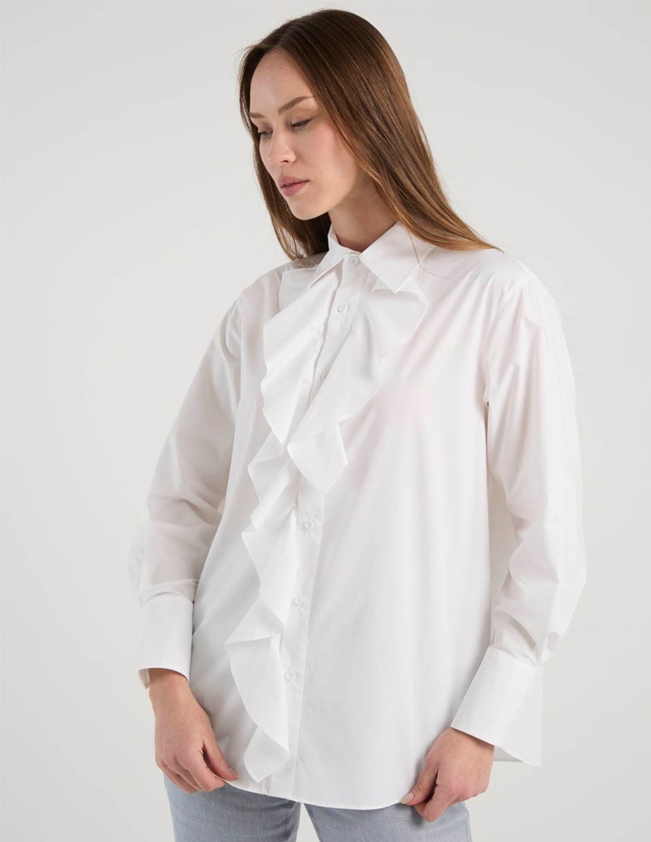 Camisa de algodón manga larga para mujer 1