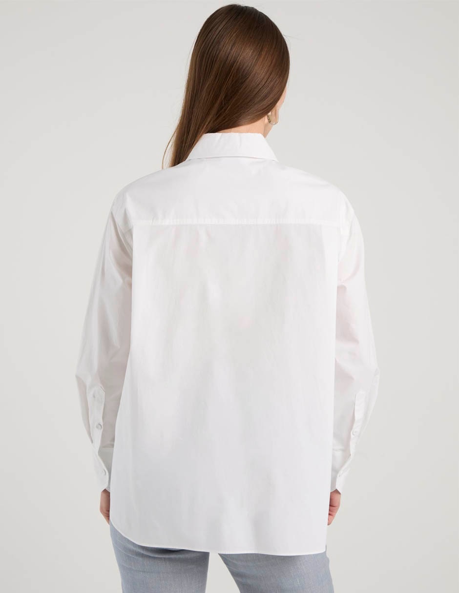 Camisa de algodón manga larga para mujer 16