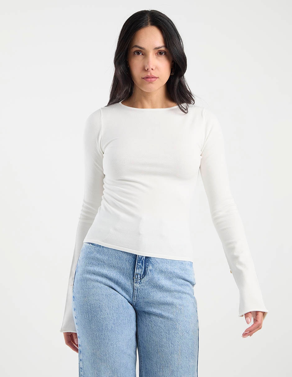 Suéter cuello redondo para mujer 1