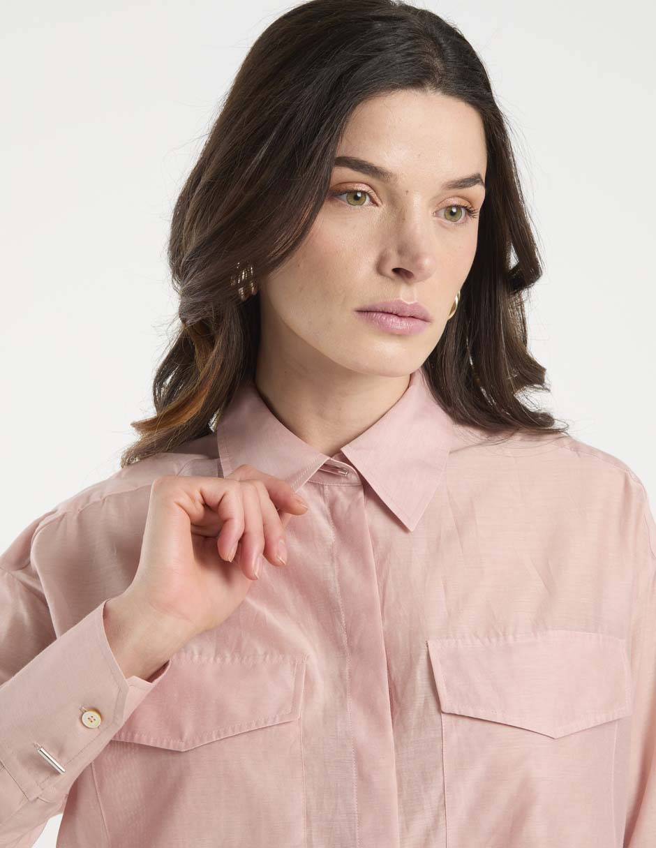 Camisa de algodón manga larga para mujer 9