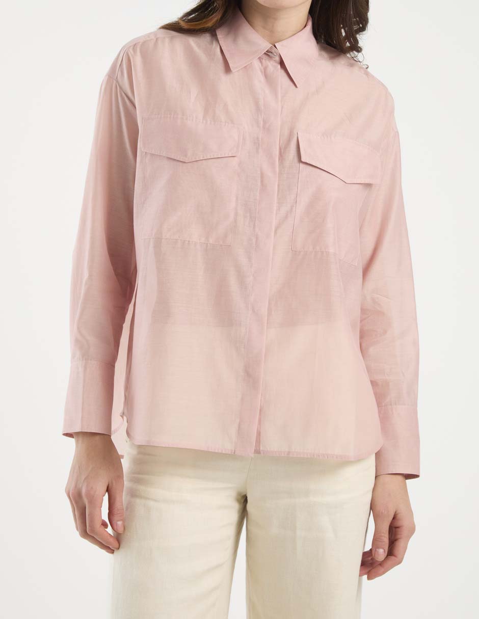 Camisa de algodón manga larga para mujer 10