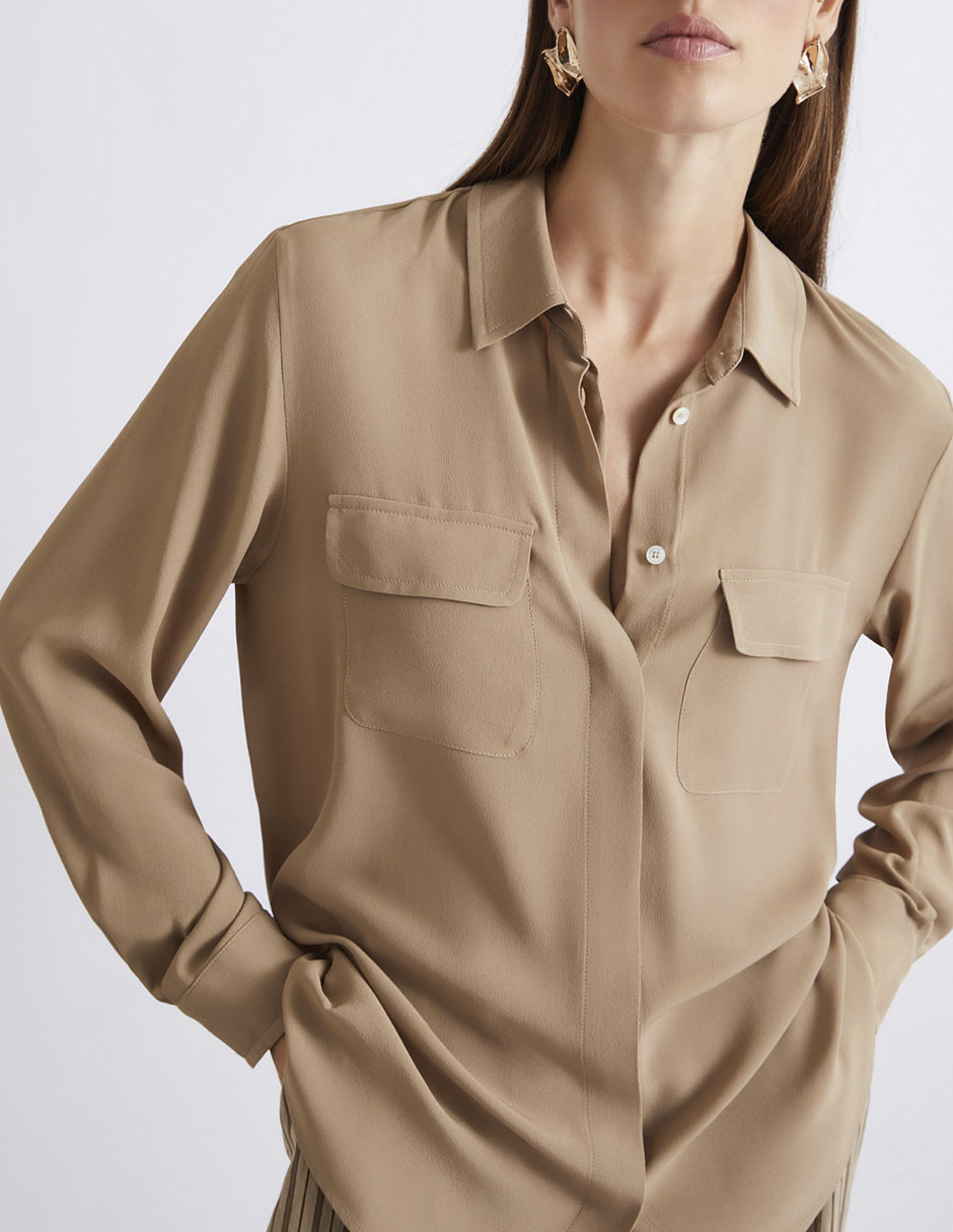 Camisa de algodón manga larga para mujer 1
