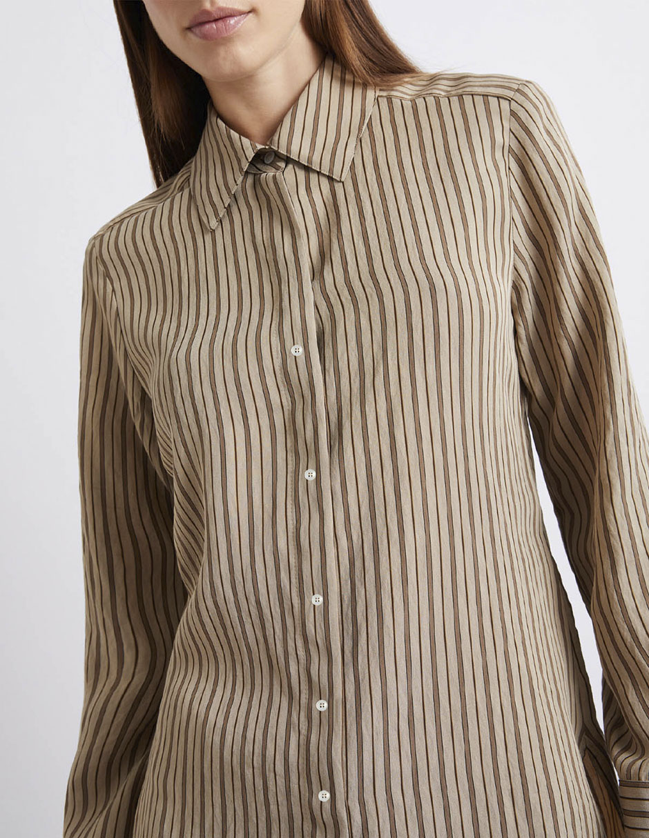 Camisa de algodón manga larga para mujer 4