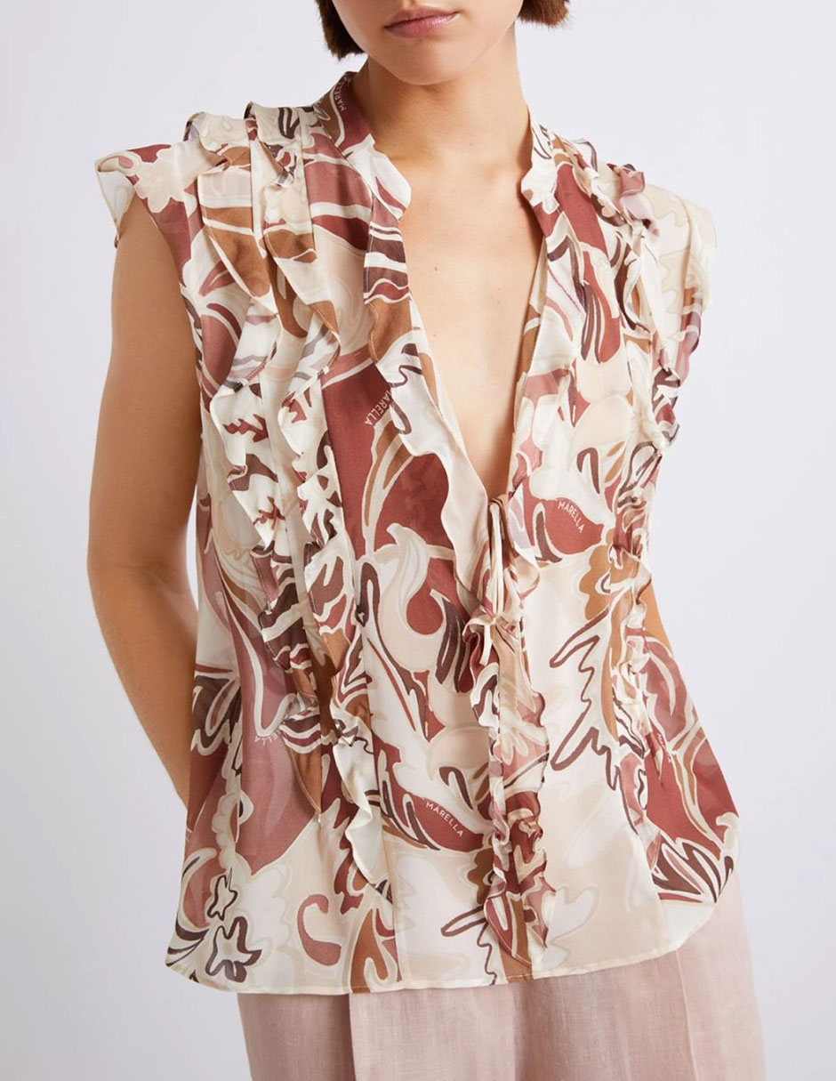 Blusa manga corta para mujer