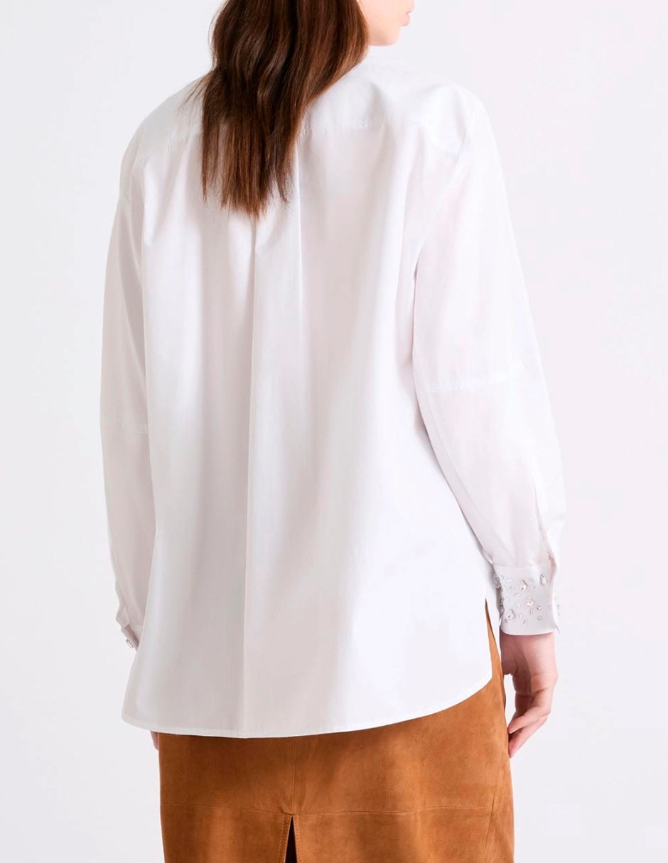 Camisa de algodón manga larga para mujer 6