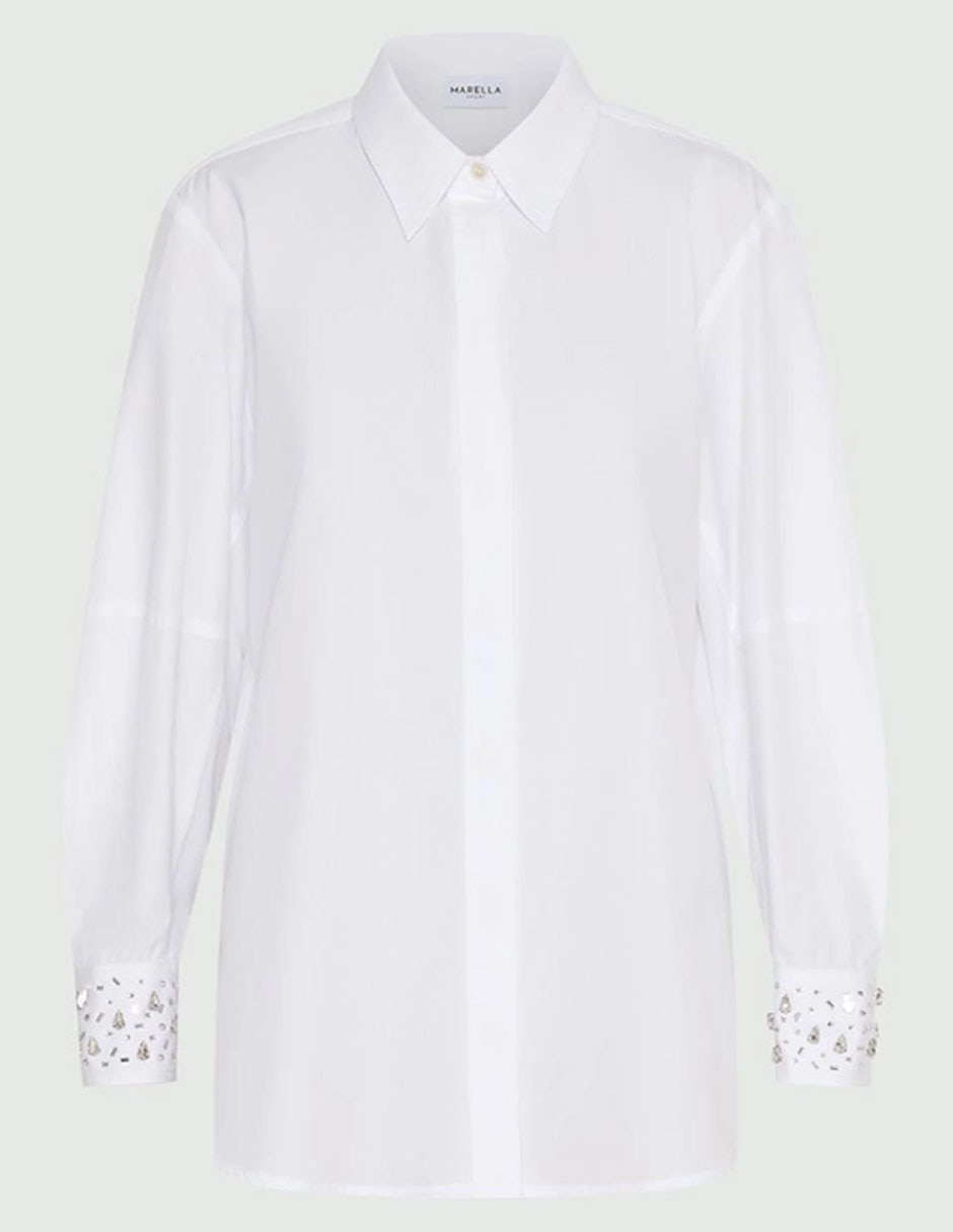 Camisa de algodón manga larga para mujer 9