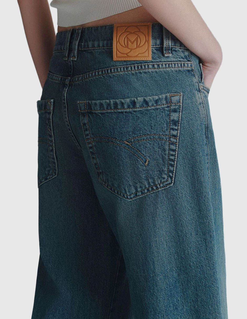 Jeans relaxed wide leg para mujer 7
