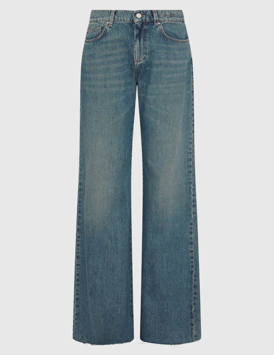 Jeans relaxed wide leg para mujer 9