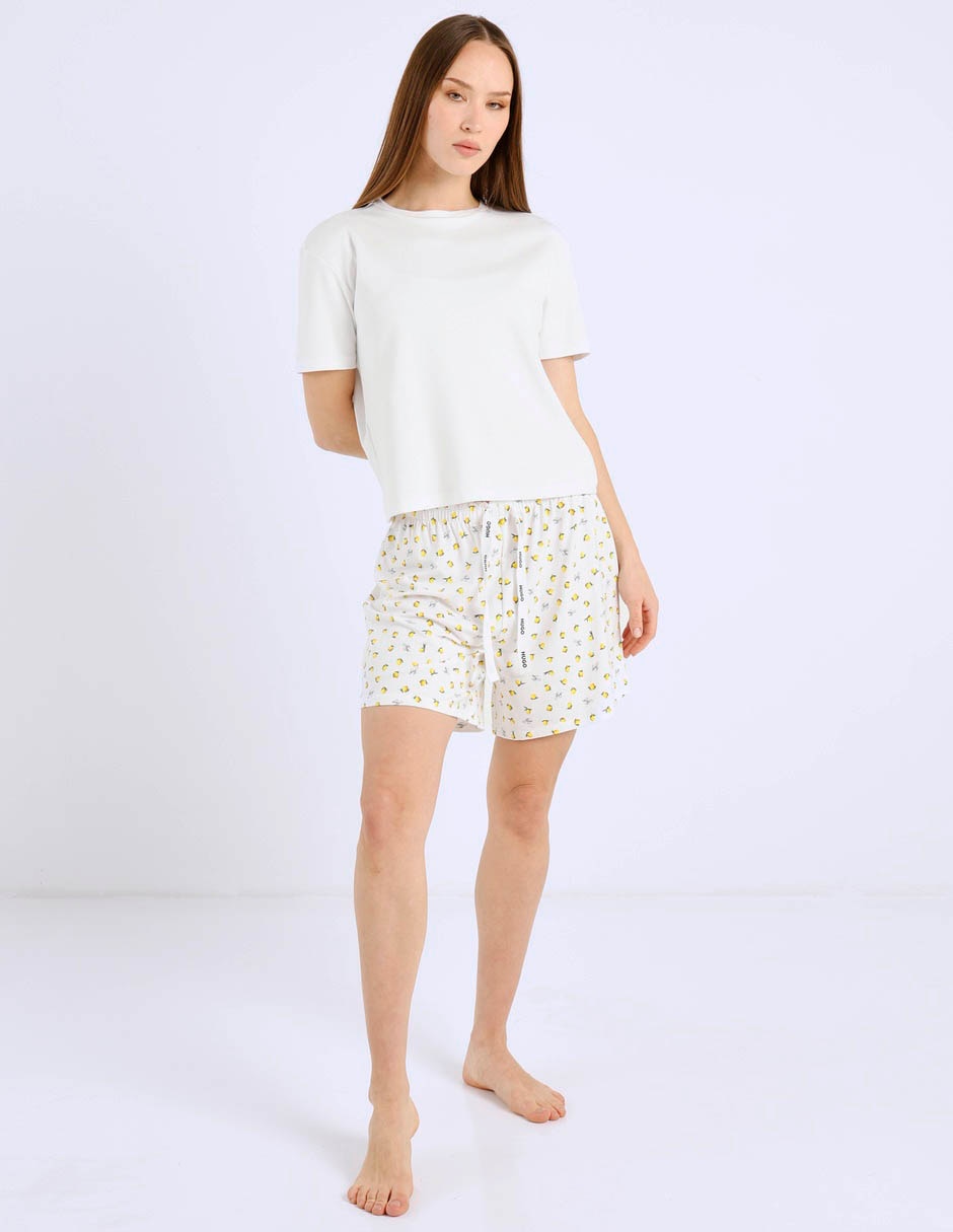 Short hugo de algodón para mujer