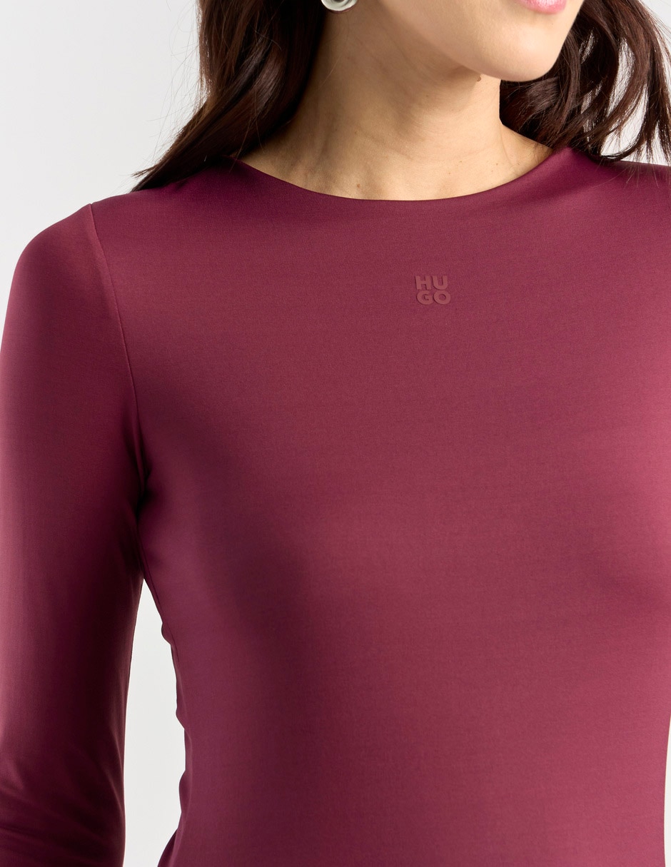 Top cuello redondo