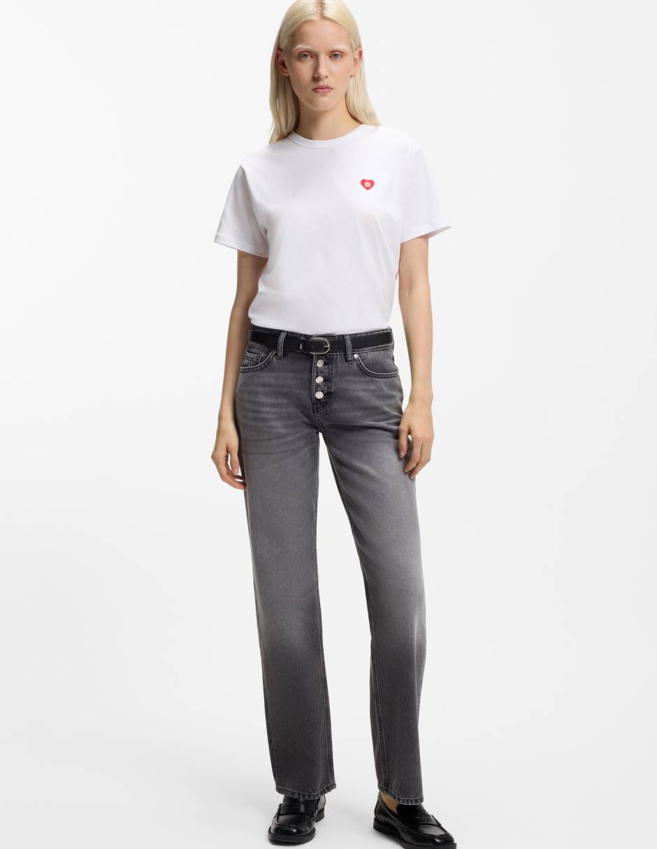 Playera manga corta Hugo cuello redondo para mujer