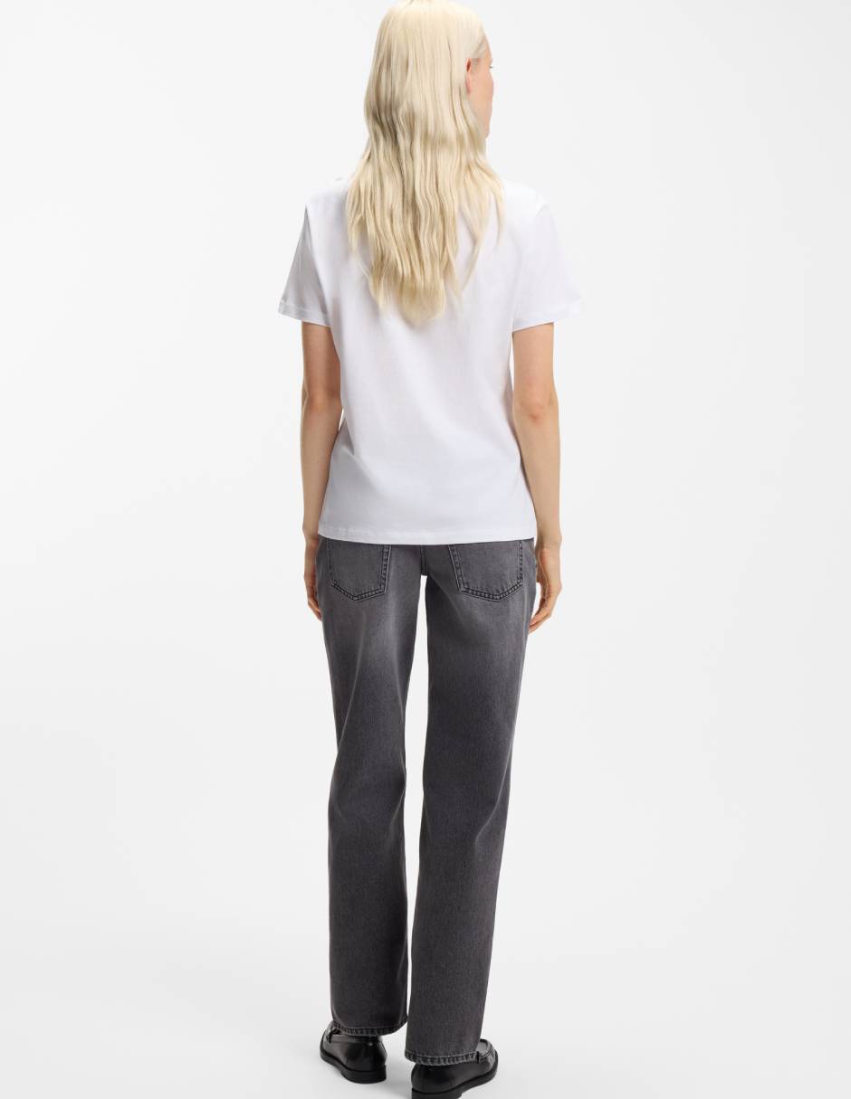 Playera manga corta Hugo cuello redondo para mujer