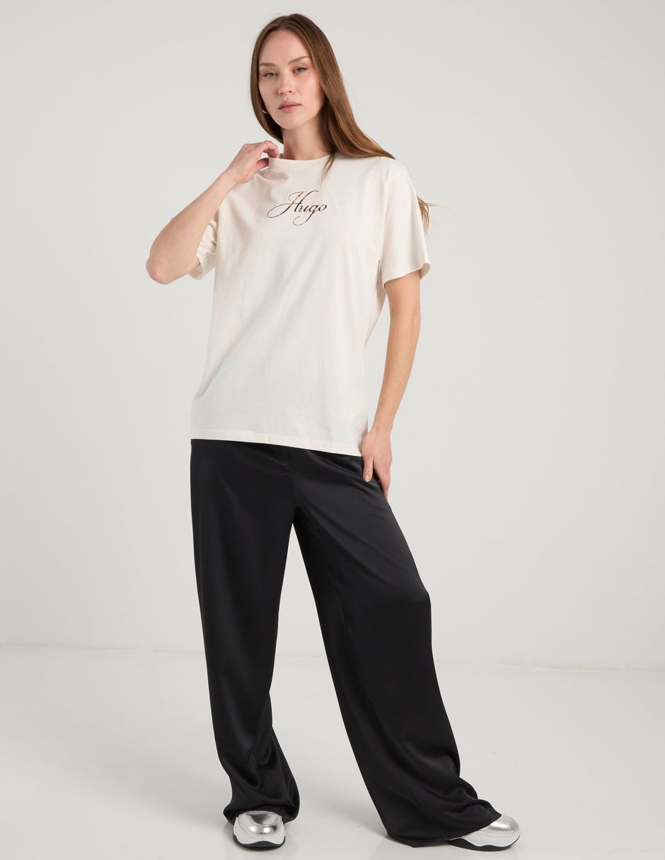 Playera manga corta cuello redondo mujer