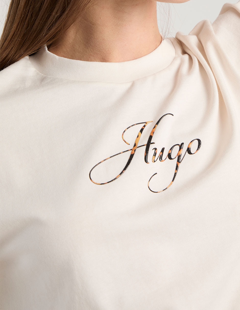 Playera manga corta cuello redondo mujer