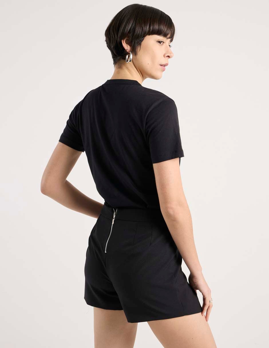 Playera manga corta Hugo cuello redondo para mujer