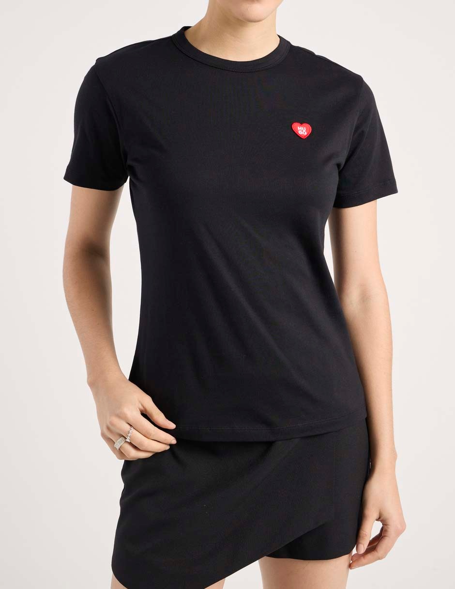 Playera manga corta Hugo cuello redondo para mujer