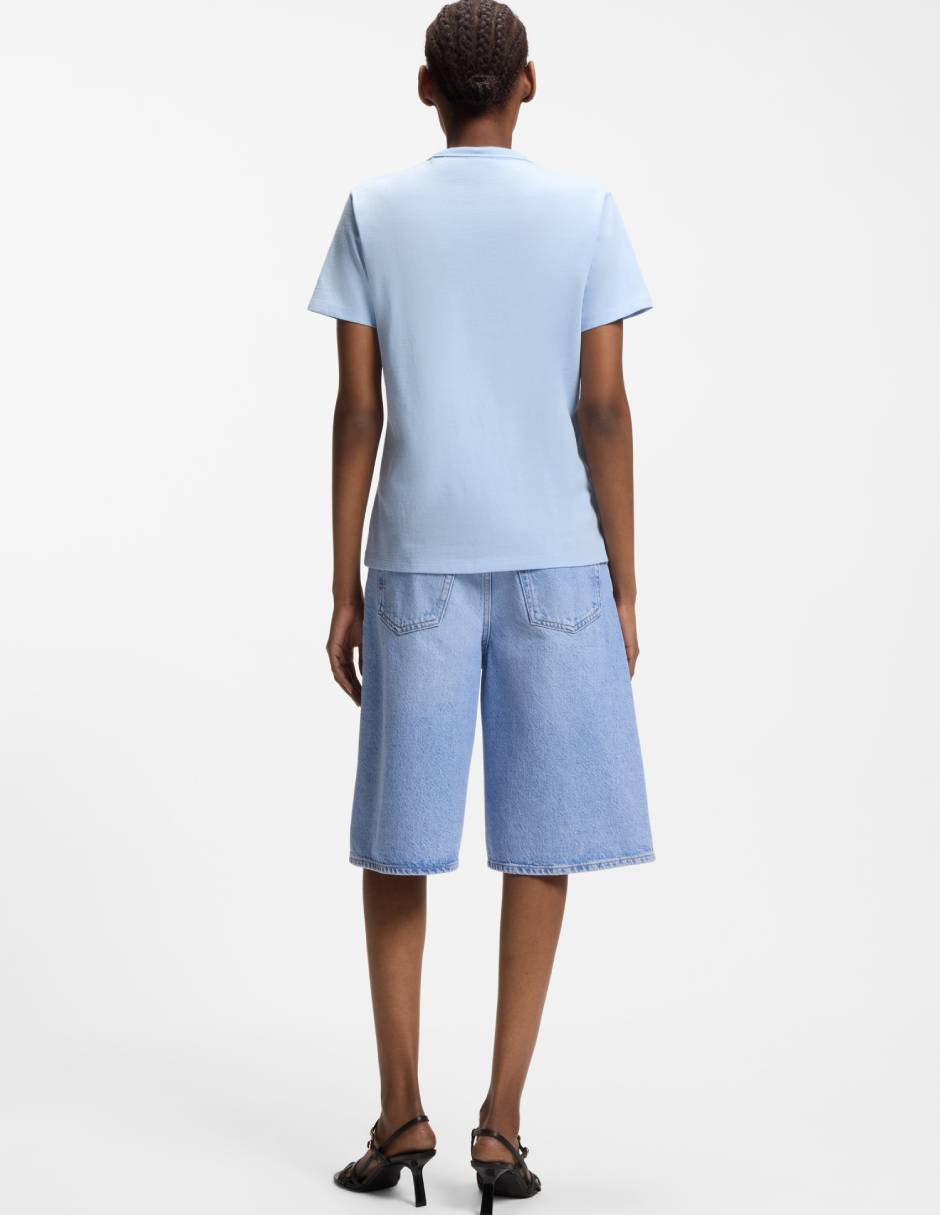 Playera manga corta Hugo cuello redondo para mujer