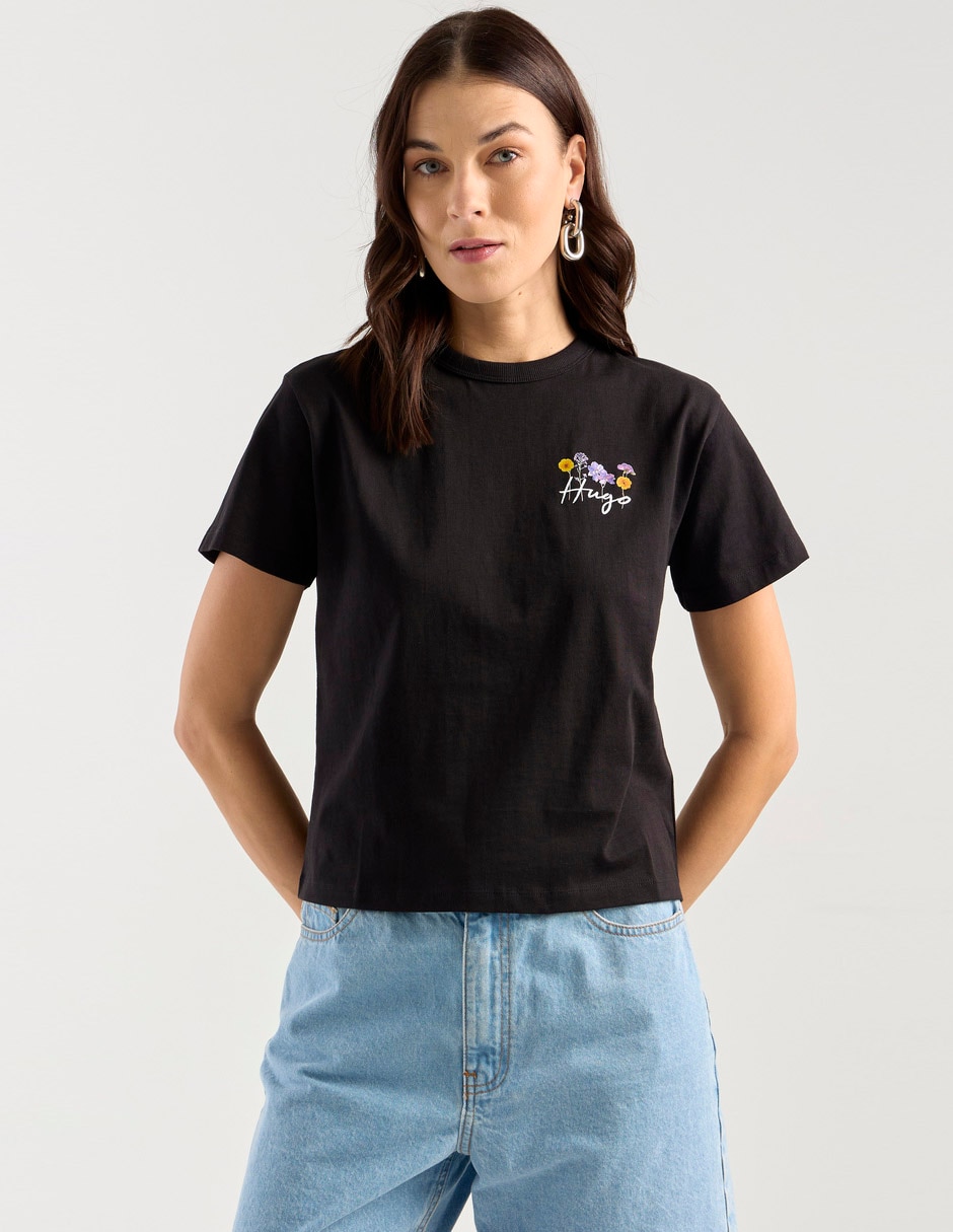 Playera manga corta cuello redondo para mujer Playera manga corta cuello redondo para mujer