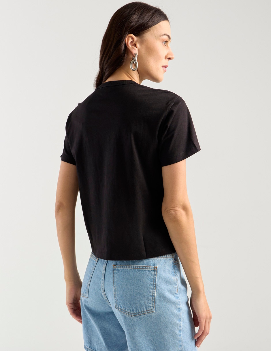 Playera manga corta Hugo cuello redondo para mujer