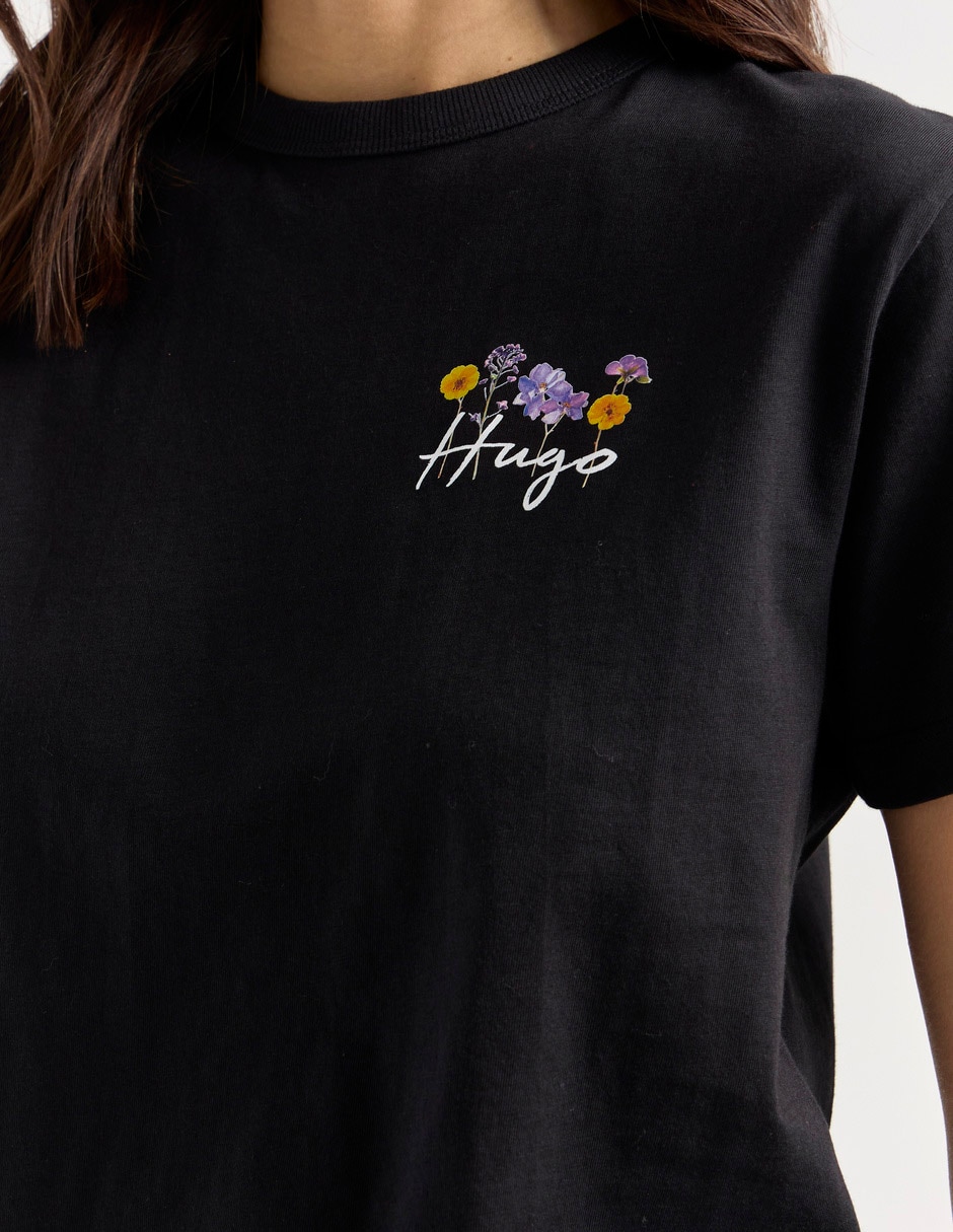 Playera manga corta Hugo cuello redondo para mujer