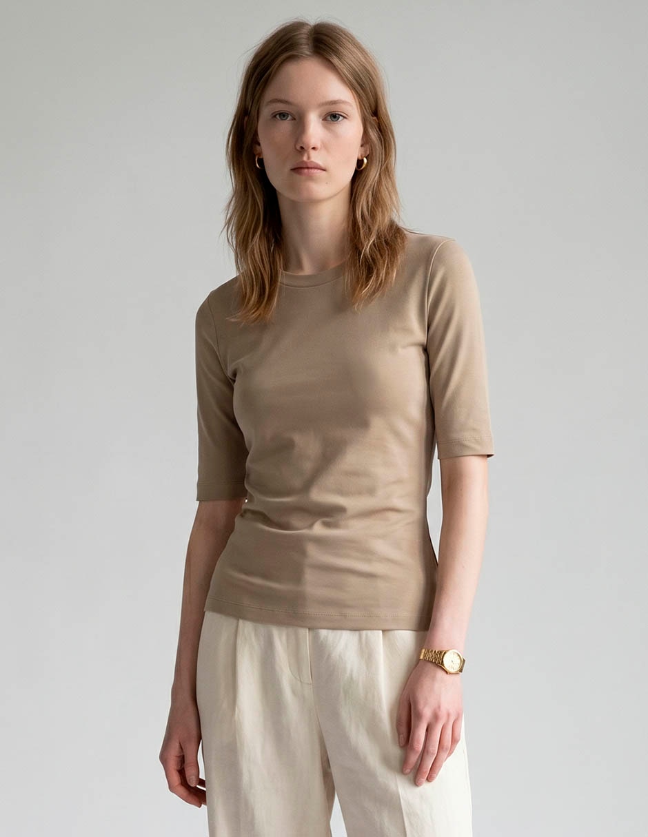Playera manga al codo para mujer Playera manga al codo para mujer