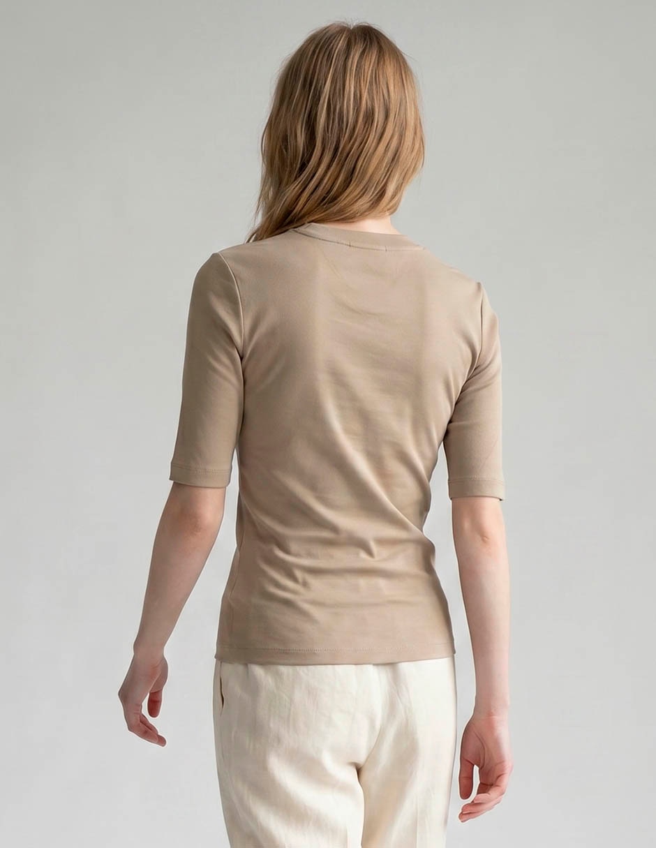 Playera manga al codo para mujer 2