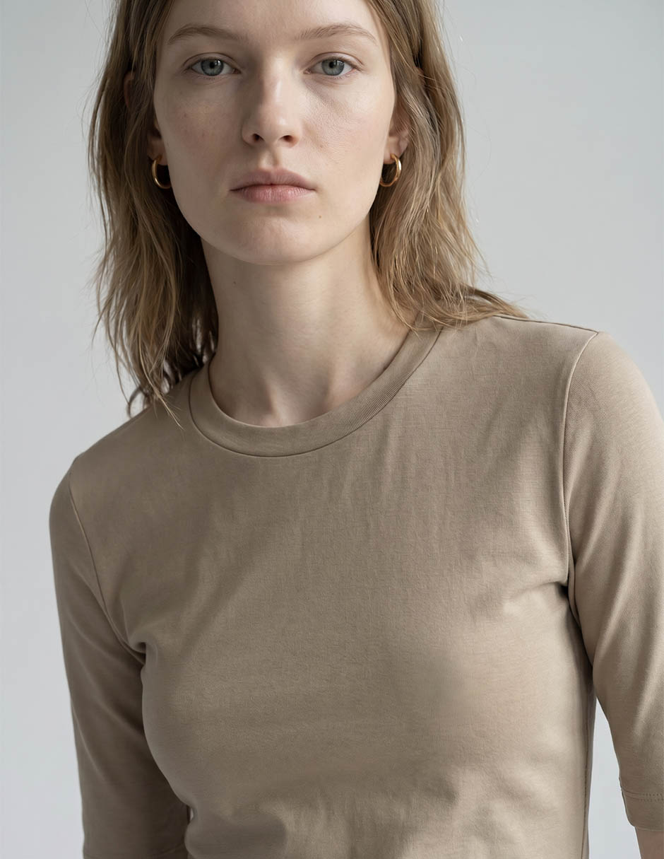 Playera manga al codo para mujer 3
