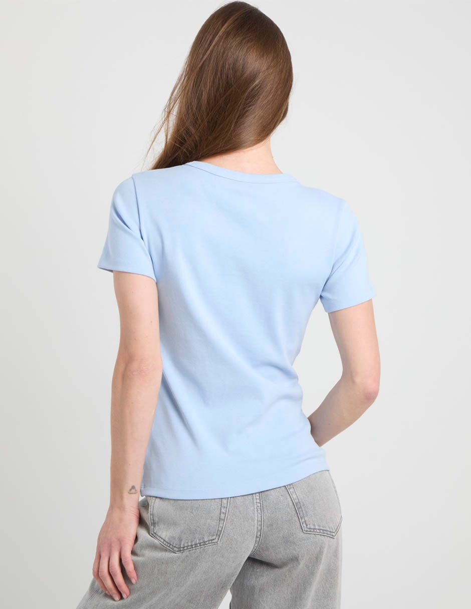 Playera manga corta hugo cuello redondo para mujer