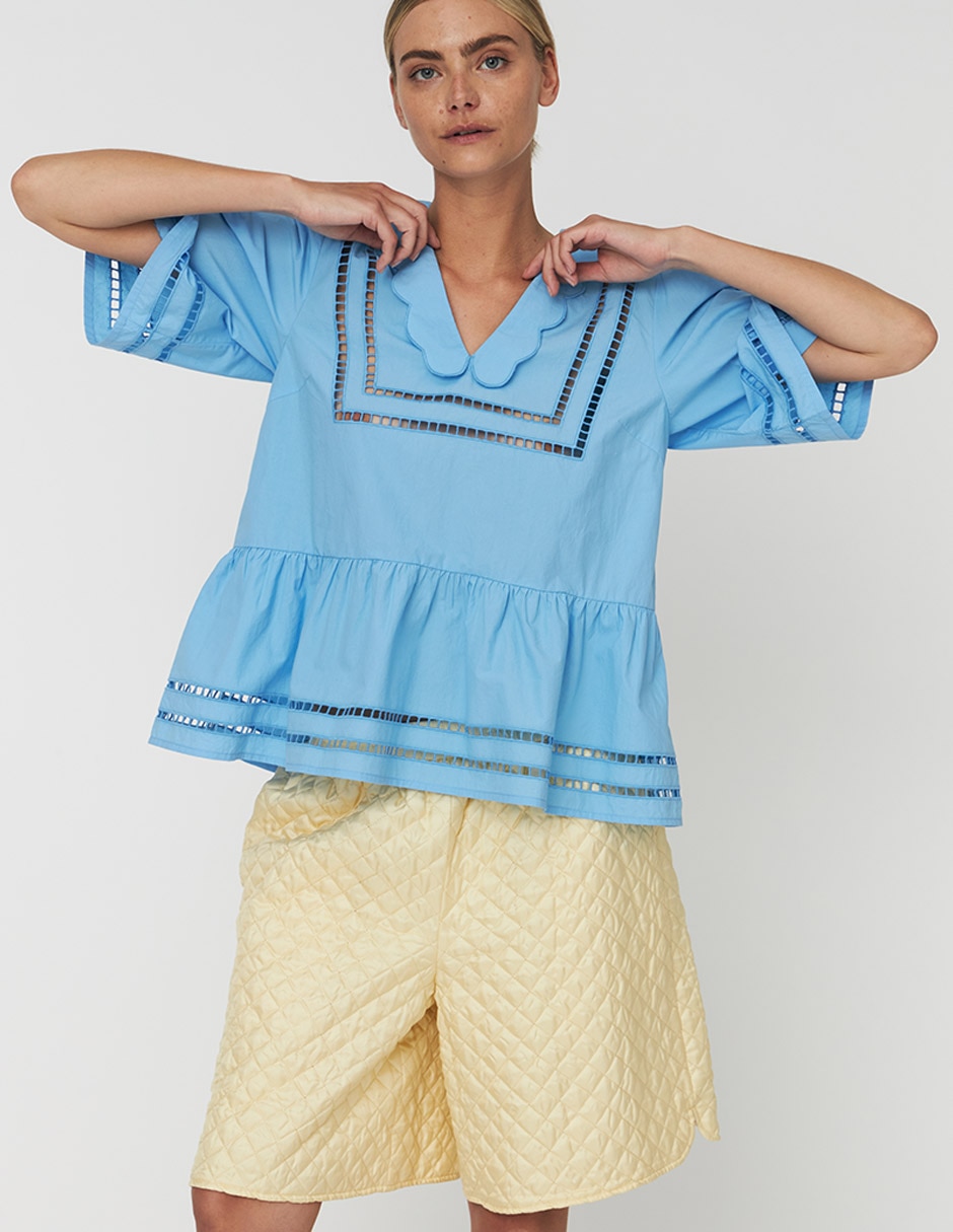Blusa manga al codo para mujer 3