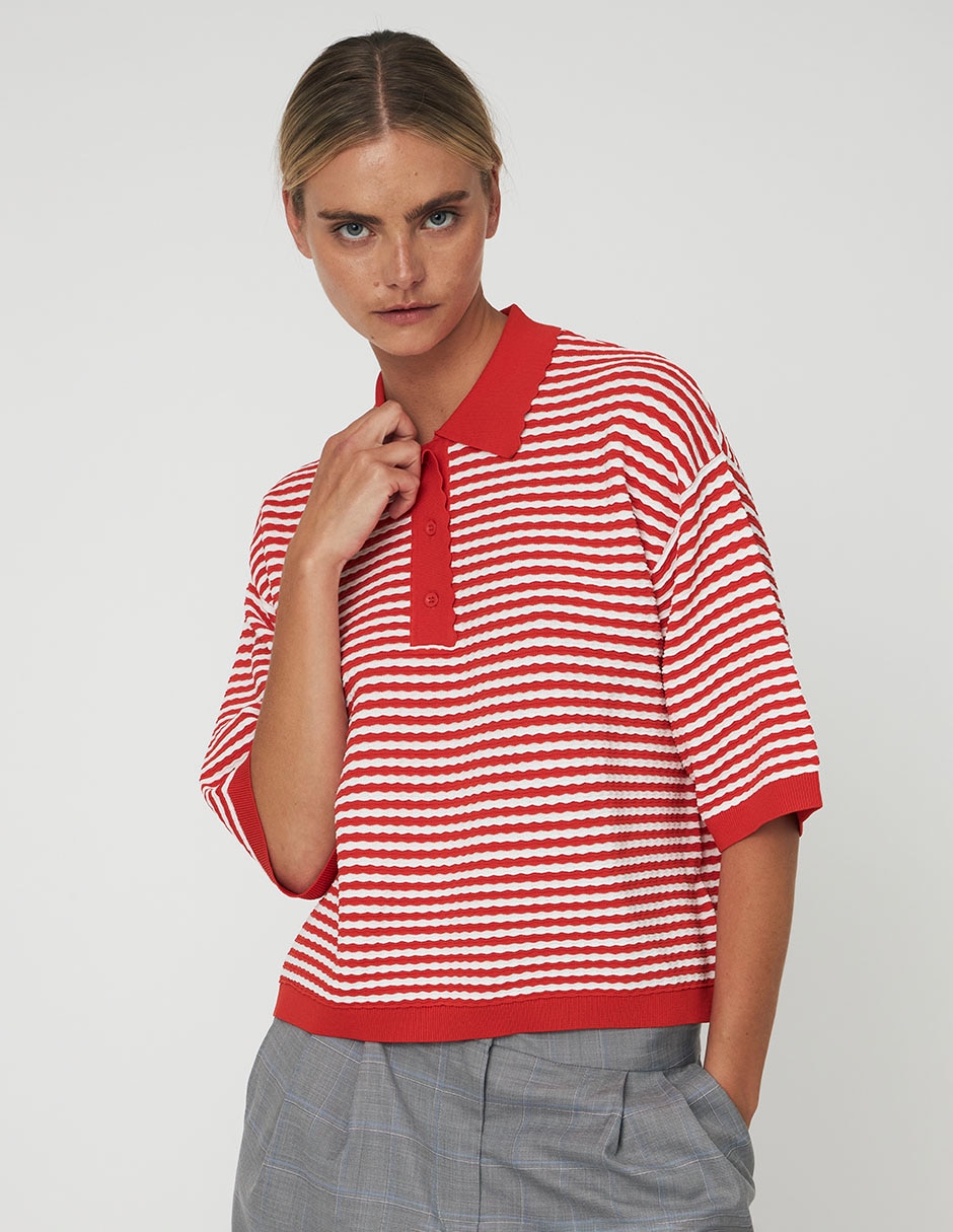 Playera tipo polo para mujer 2